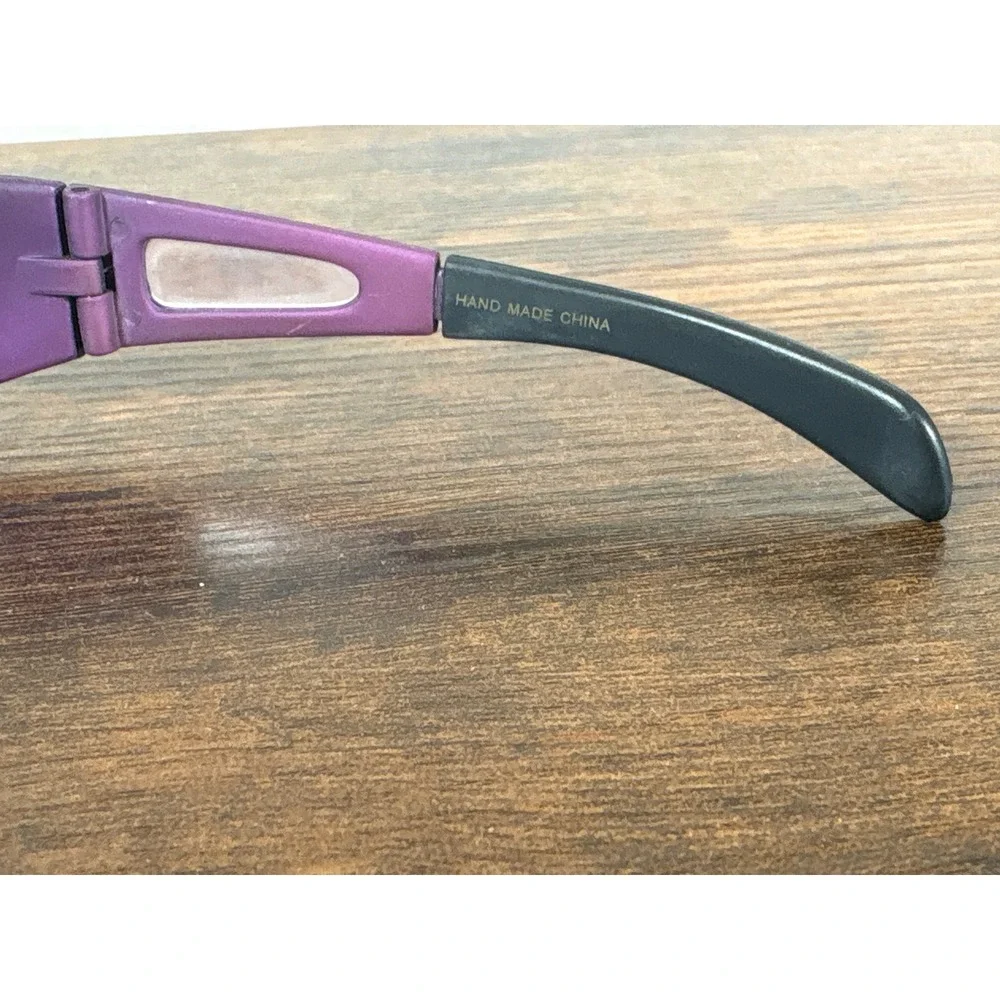 Panama Jack Purple Wrap Sunglasses Sport Shield Y2K Ventilated Frame 11611